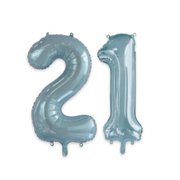 21Jumbo Foil Balloons - Light Blue