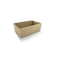 Tapered Kraft Small Catering Tray & Lid (25x15x8cm)