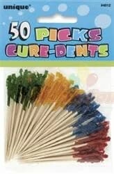 Asstd. Colours Frilled Toothpicks - Pk 50