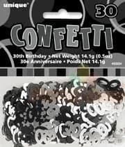 "30" Black & Silver Glitz Confetti (14g)
