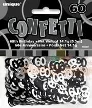 "60" Black & Silver Glitz Confetti (14g)