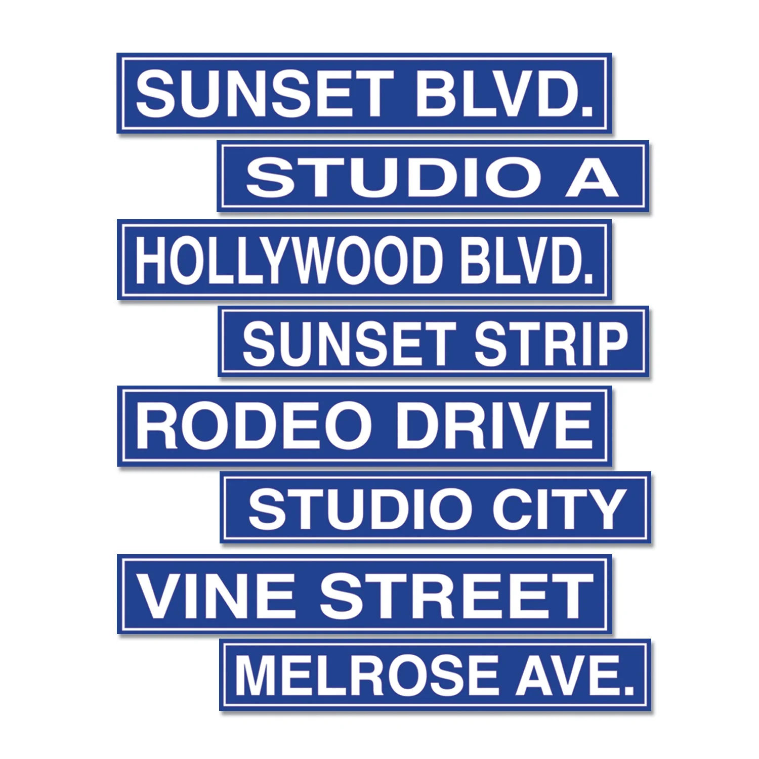 Hollywood Street Sign Cutouts - Pk 4*