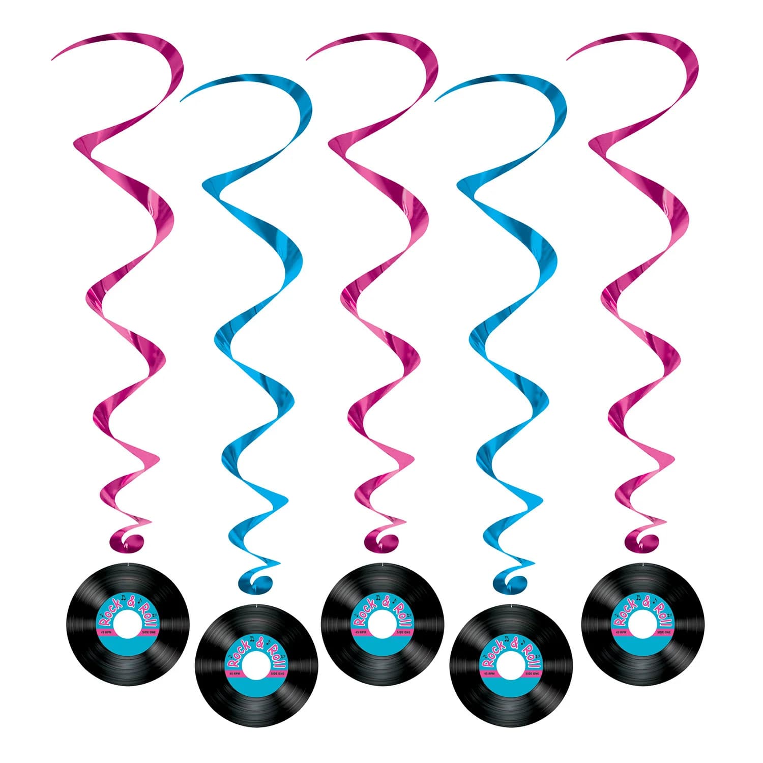 Rock & Roll Hanging Whirls - Pk 5
