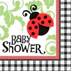 Ladybugs Lunch Napkins - Pk 16***