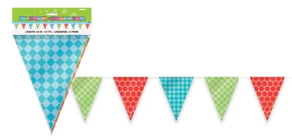 Checkered Flag Banner - 3.6m Long