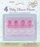 Crystal Pink Pacifiers - Pk4