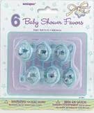 Baby Shower Blue Rattle - Pk 6