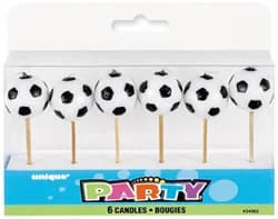 Soccer Ball Candles - Pk6