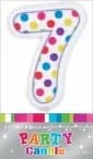 Polka Dot Candle Number 7