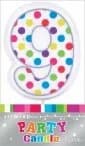 Polka Dot Candle Number 9