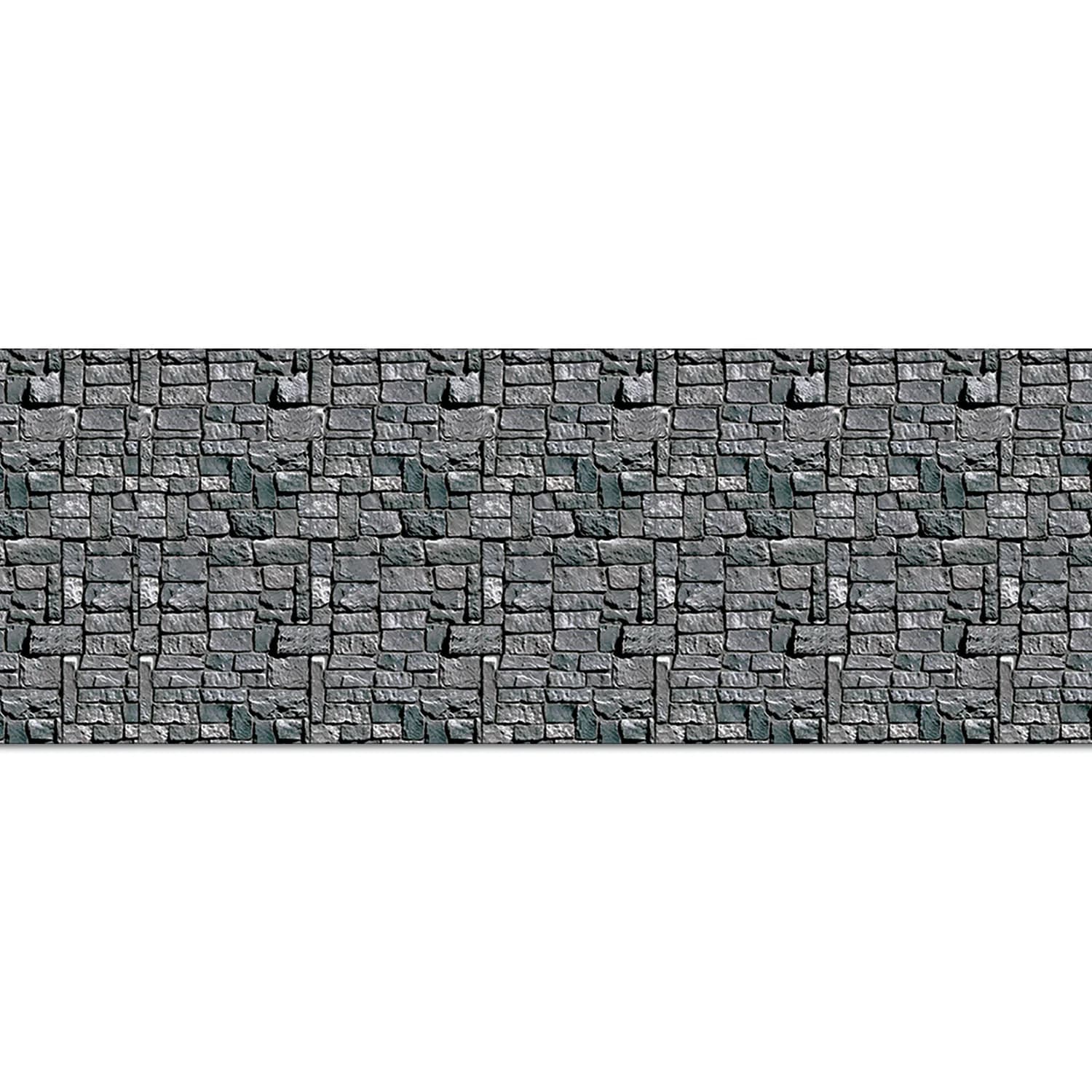 Rustic Grey Stone Wall Backdrop (1.2x9.1m)