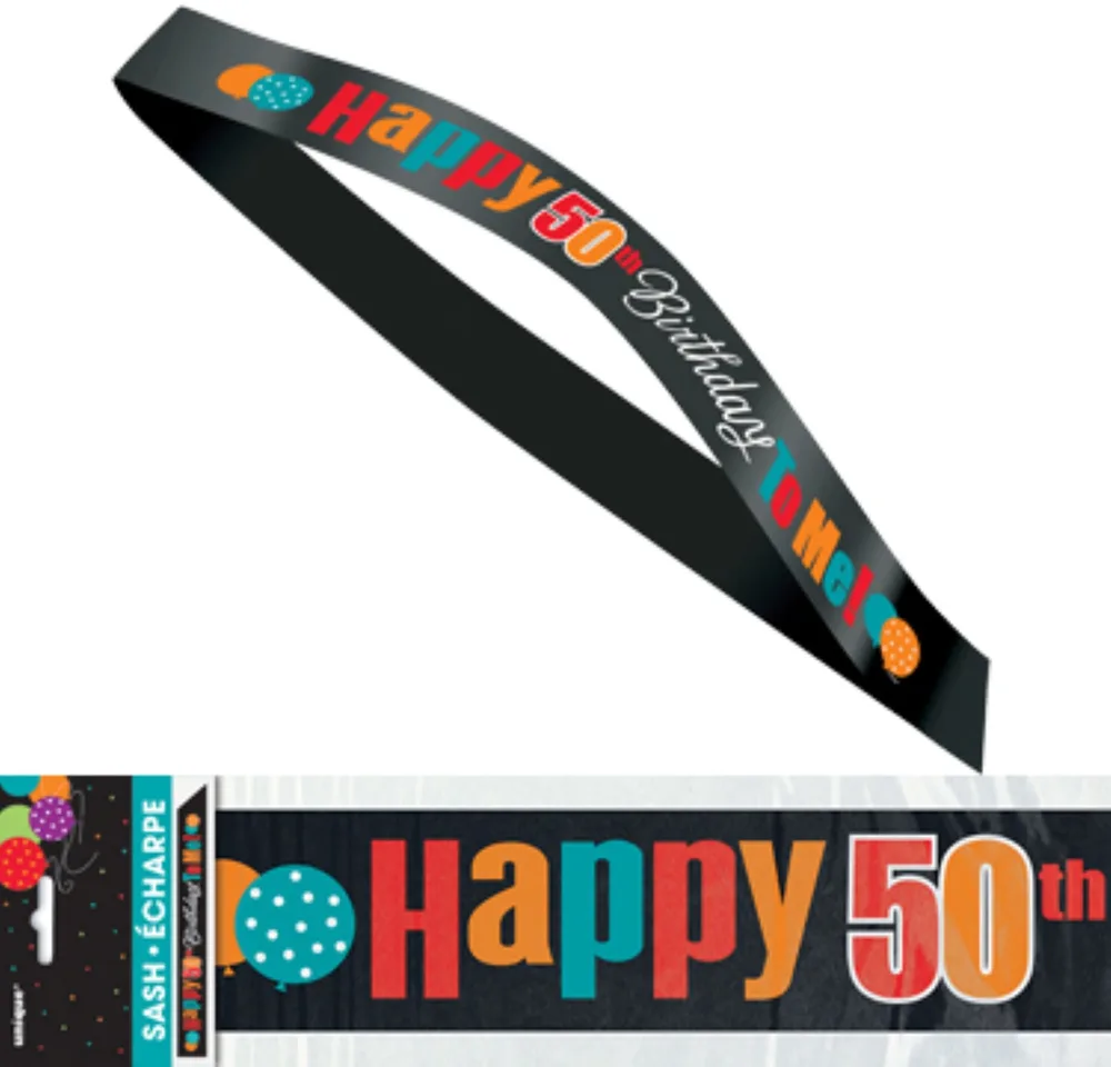 50th Birthday Satin Sash