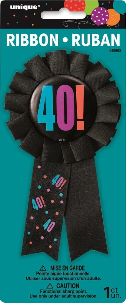40th Birthday Award Ribbon