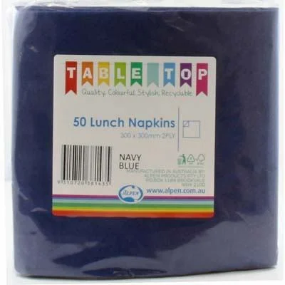 Navy Blue Lunch Napkins (33cm) - Pk 50