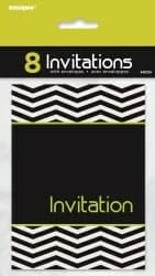 Black & White Designer Invitations - Pk 8***