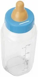 Blue Baby Bottle Bank - 11"