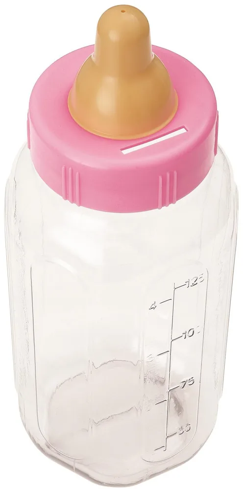 Pink Baby Bottle Bank - 11"