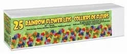 Rainbow Flower Leis - Pk 25