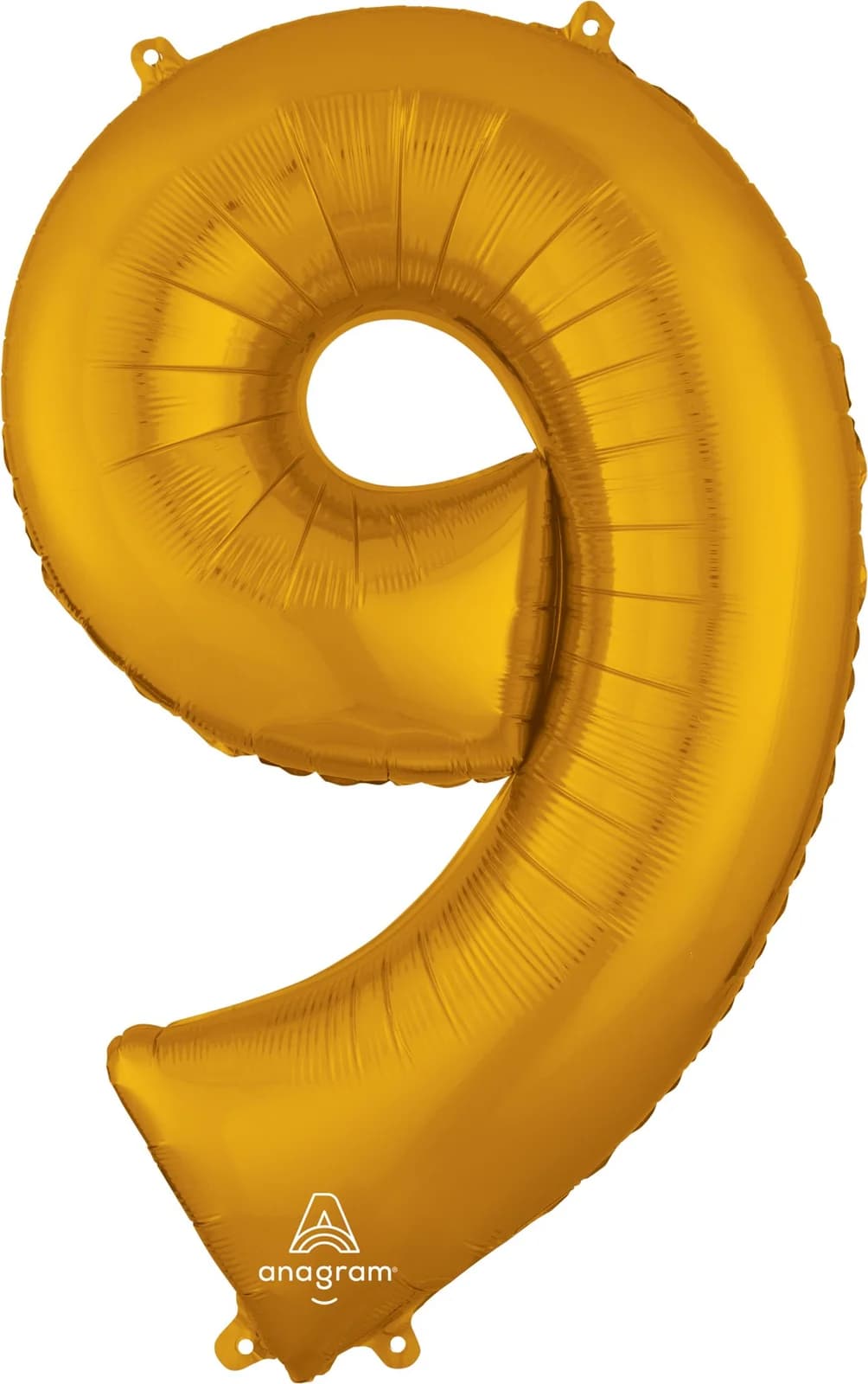 #9 Gold Supershape Foil Balloon - 58cm x 88cm*