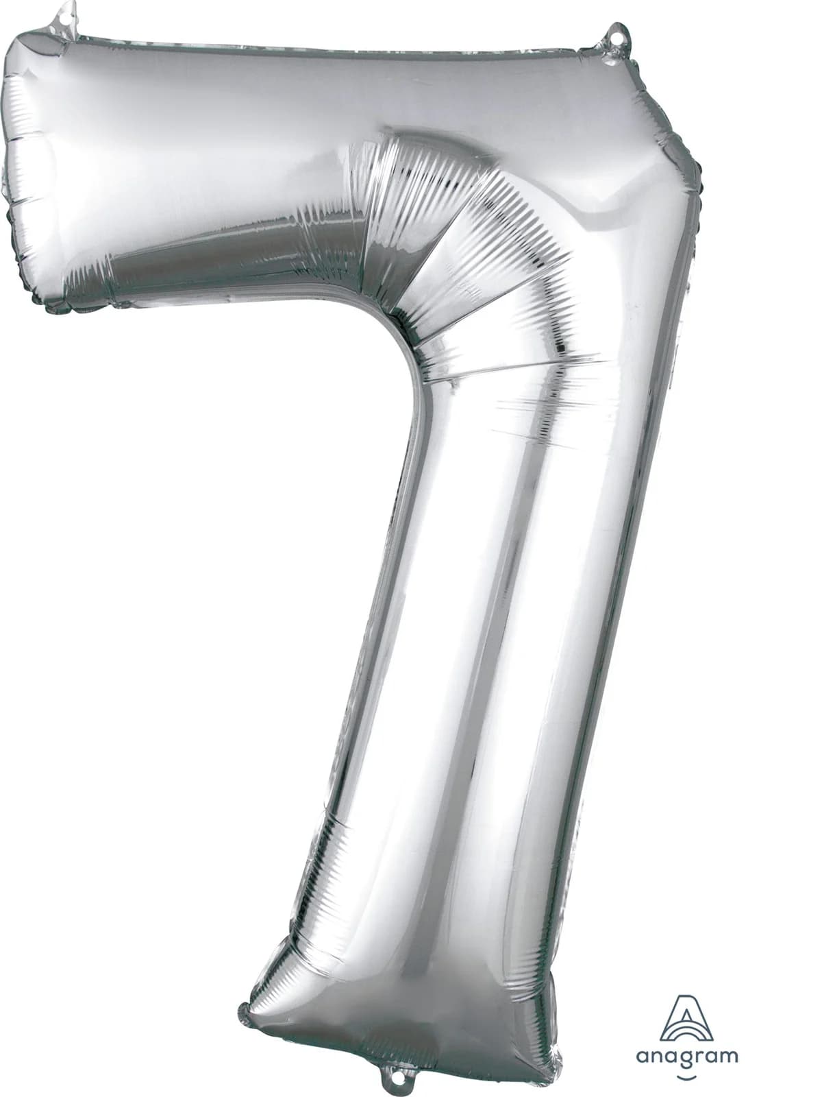 #7 Silver Supershape Foil Balloon - 58cm x 86cm