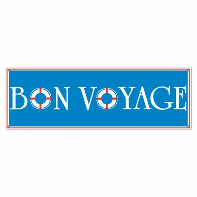 All-Weather Bon Voyage Sign Banner - 152.4cm x 53.3cm*