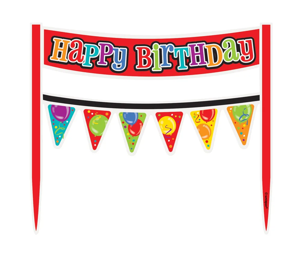 Birthday Confetti Cake Banner