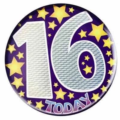 Giant Age Badge - Sweet 16th Birthday