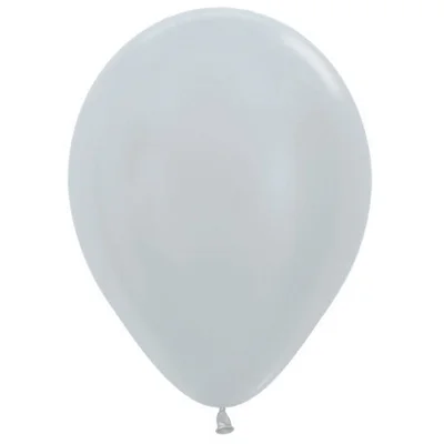 5" Pearl Silver Balloons - Pk100