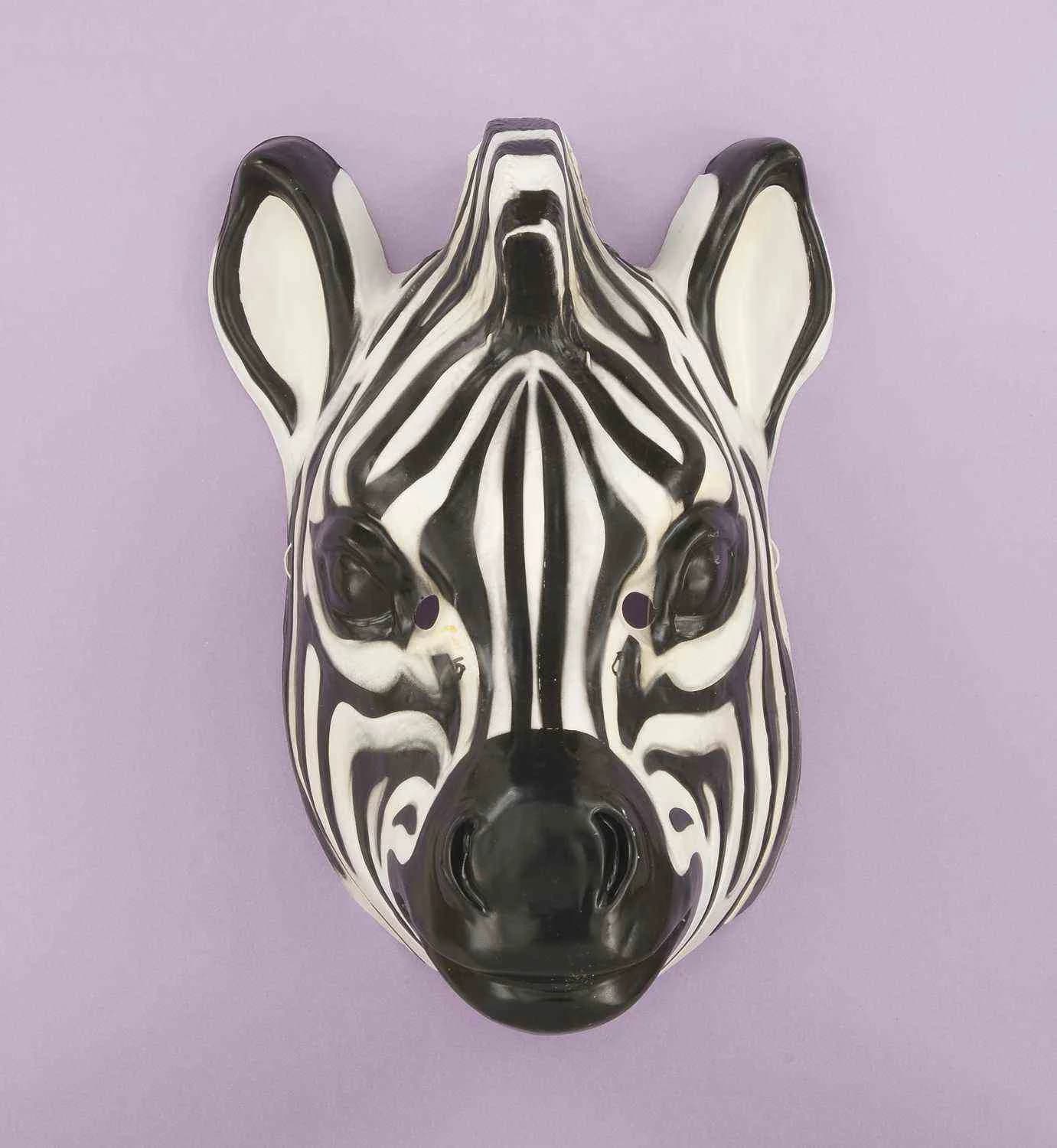 Plastic Animal Mask-Zebra