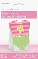 Baby Shower Pink Onesie Favor Boxes - Pk 8**
