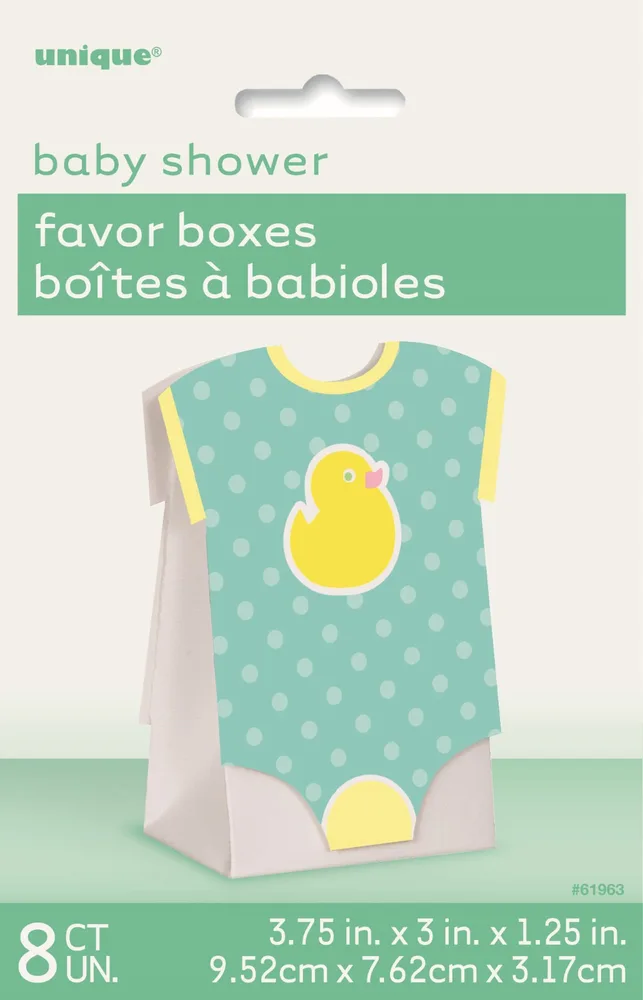 Baby Shower Dots Onesie Favor Boxes - Pk 8**