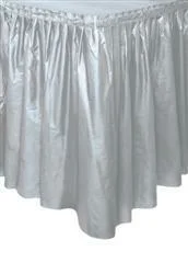Silver Tableskirt 29" X 14'