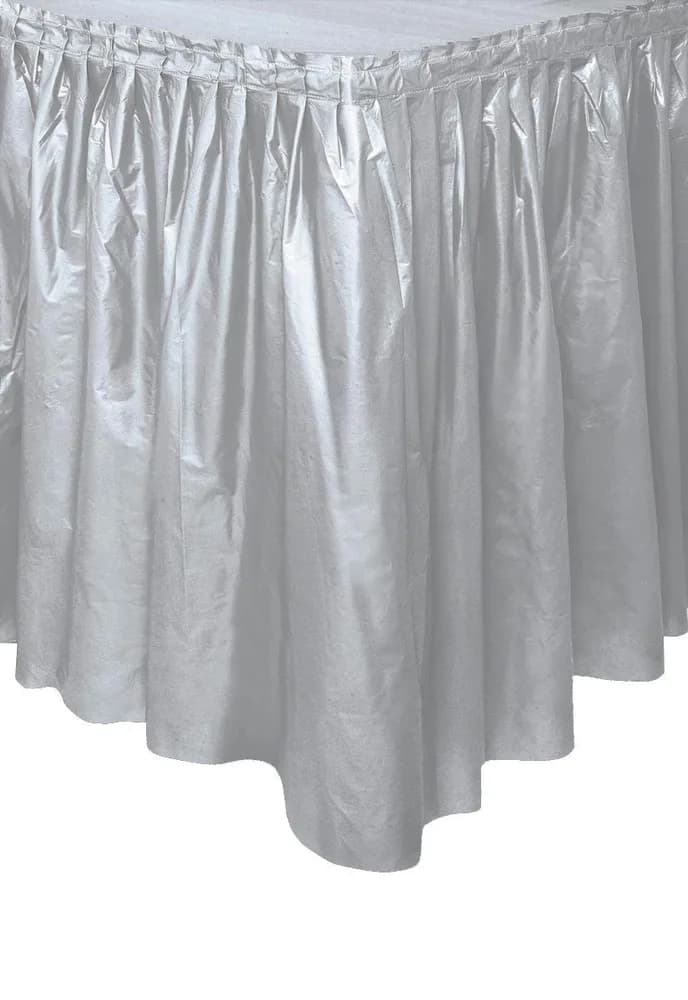 Silver Tableskirt 29" X 14'