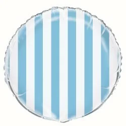 Pastel Blue Stripes 18" Foil Balloon*