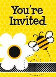 Busy Bees Invitations - Pk 8***