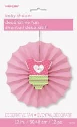 Baby Shower Decorative Fan - Pink*