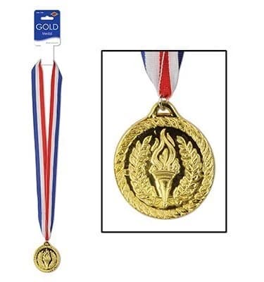 Gold Medal With Ribbon (5 cm)