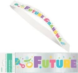 White Future Grandma Satin Sash