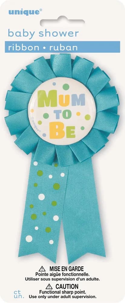 Mum-to-be Award Ribbon in Blue