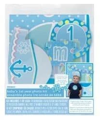 Baby's 1st year photo kit in Blue, 5 Pieces **