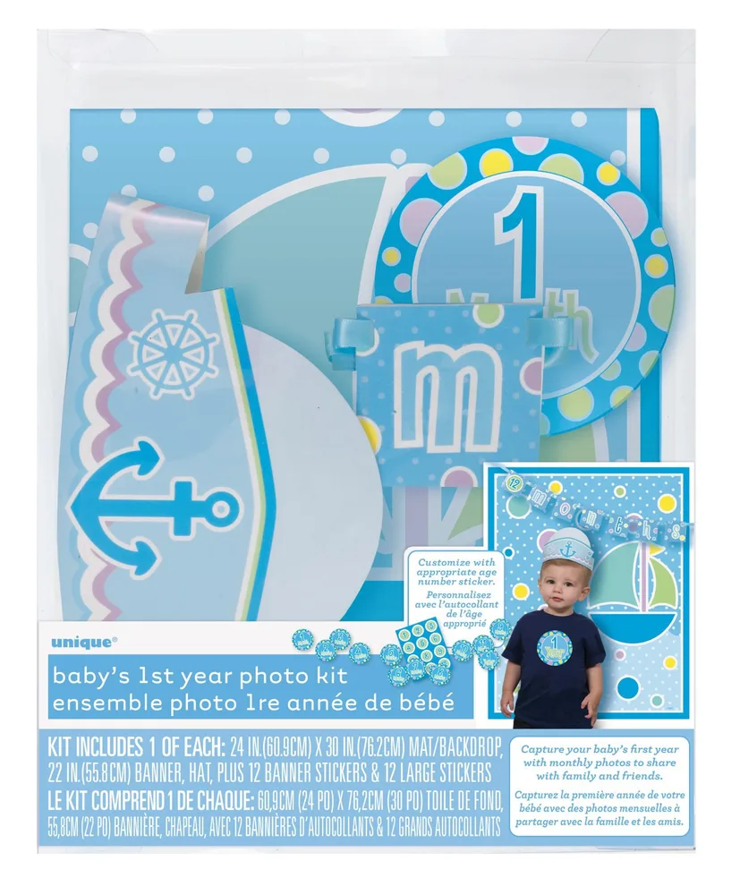Baby's 1st year photo kit in Blue, 5 Pieces **