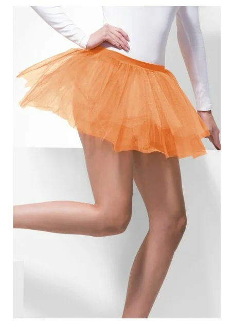 Neon Orange Tutu Underskirt 4 Layers