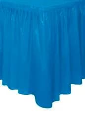 Royal Plastic Blue Table Skirt 73cm drop, 4.26m long with adhesive strip