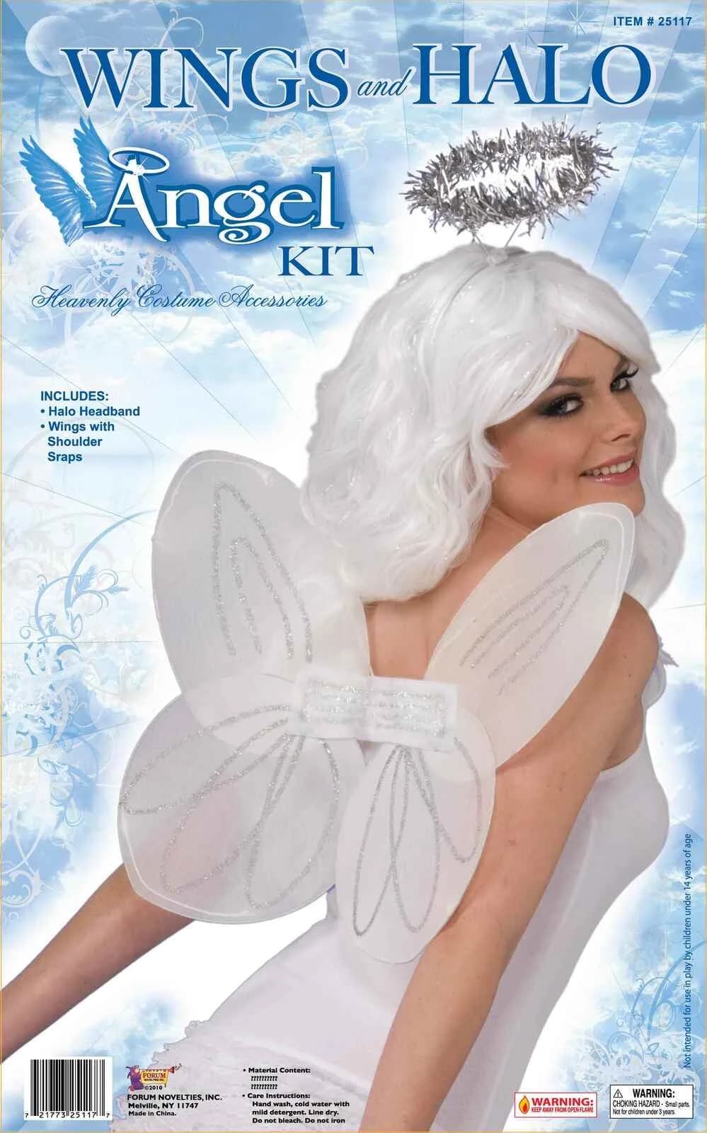 White Angel Wings and Halo Kit