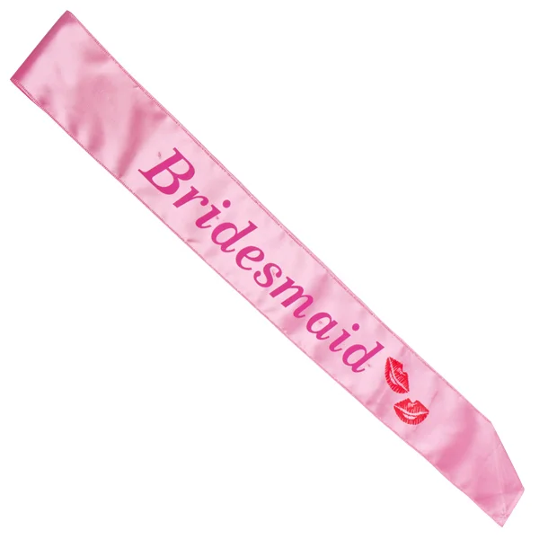 Bridesmaid Light Pink Flashing Sash