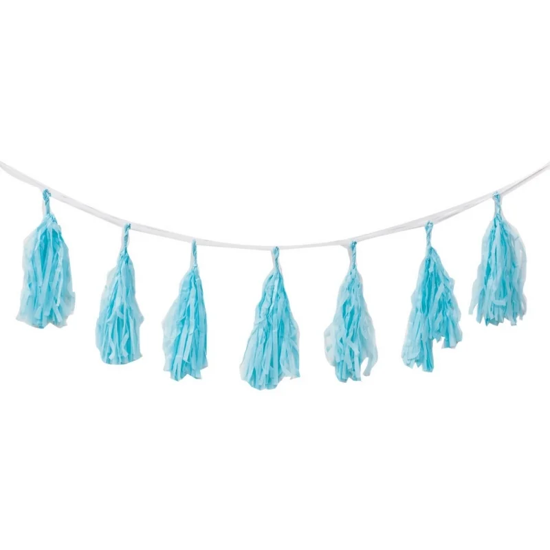 Pastel Blue Tassel Garland (300 cm)