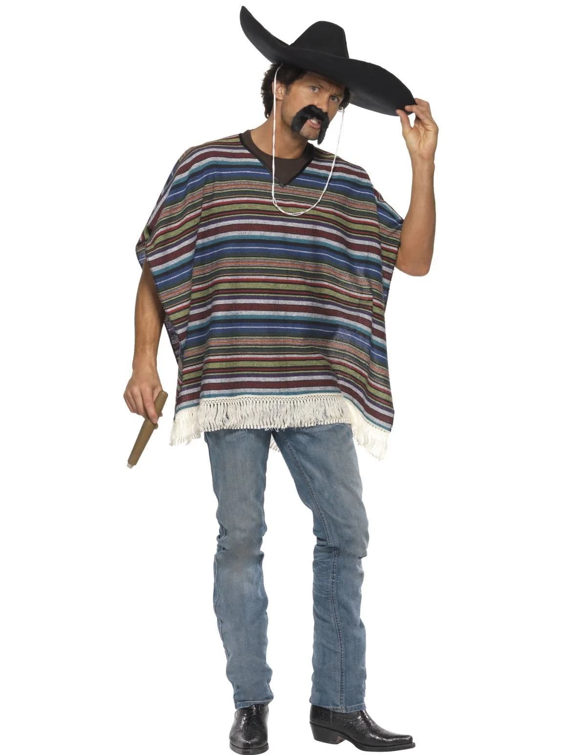 Adults Authentic Look Mexican Poncho