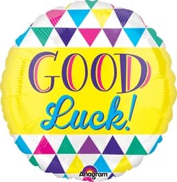 21" Colour Blast Good Luck Foil Balloon With Traingles