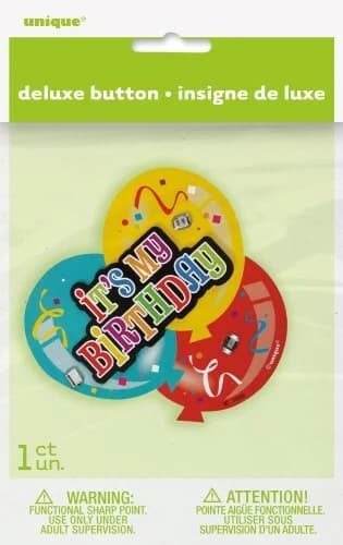 It's My Birthday Balloons Deluxe Badge