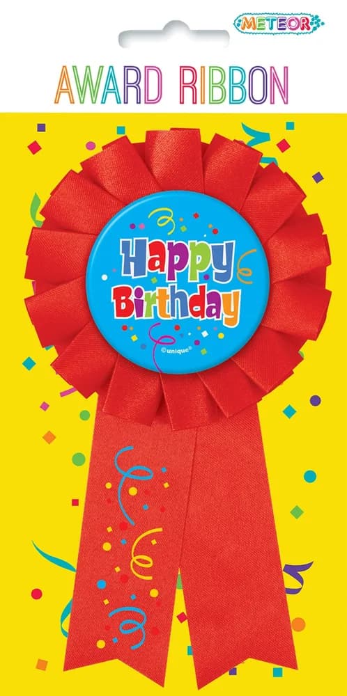 Happy Birthday Confetti Award Ribbon
